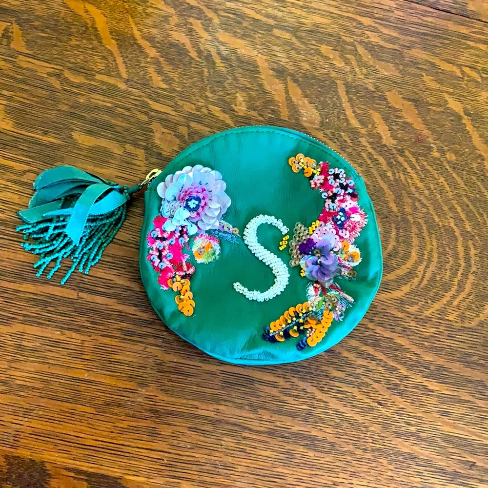 Beaded Clutch “S” Monogram